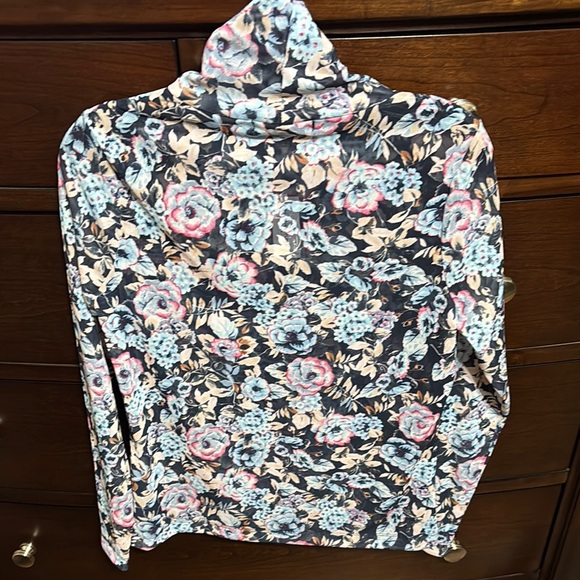 Be Banana Republic Floral Women's Multicolor Turtleneck - Picture 2 of 5